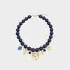 Ketting bol bedels blauw