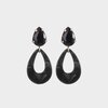 Oorbellen resin crystal zwart
