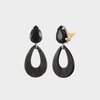 Oorbellen clip druppel zwart