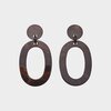 Oorbellen ovaal m&ecirc;lee donkerbruin