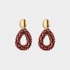 Oorbellen drop miyuki rood