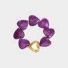 Armband hart resin paars
