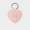 Sleutelhanger hart juf roze