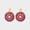 Oorbellen rond draad rood