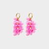 Oorbellen bloem acryl fuchsia