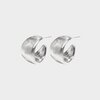 Oorbellen creool geborsteld zilver