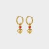 Oorbellen zirconia hart fuchsia