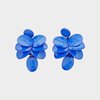 Oorbellen bladeren resin blauw
