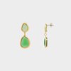 Oorbellen staal crystal groen