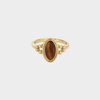 Ring ovaal steen bruin