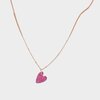 Ketting hart acryl roze