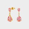 Oorbellen duo crystal roze