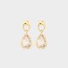 Oorbellen drop crystal nude