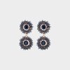 Oorbellen duo rond blauw