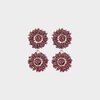 Oorbellen duo rond rood