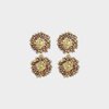 Oorbellen duo rond taupe