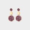 Oorbellen trio crystal bordeaux