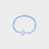 Armband kraal bloem lichtblauw