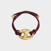 Armband boon staal bordeaux
