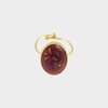 Ring ovaal bloem aubergine