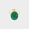 Ring ovaal bloem groen