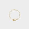 Armband schakel goud geborsteld