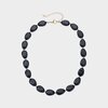 Ketting ovaal resin zwart