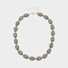Ketting ovaal resin olijf
