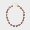 Ketting ovaal resin lichtbruin