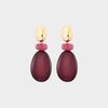 Oorbellen trio druppel bordeaux