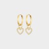 Oorbellen creool crystal hart