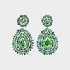Oorbellen druppel glas groen
