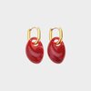 Oorbellen creool resin rood