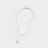 Ketting dubbel hart zilver