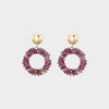 Oorbellen candy rond bordeaux