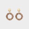 Oorbellen candy rond taupe
