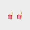 Oorbellen square haak fuchsia