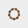 Armband resin staal bruin
