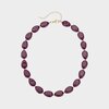Ketting ovaal resin magenta