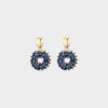 Oorbellen cirkel candy blauw