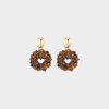 Oorbellen cirkel candy bruin