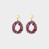 Oorbellen candy druppel bordeaux 