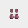 Oorbellen square resin bordeaux