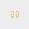 Oorbellen crystal rond goud