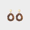 Oorbellen candy druppel cognac