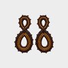 Oorbellen duo tube bruin