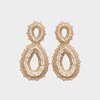Oorbellen duo tube beige