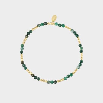 Armband staal trio groen