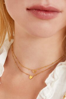 Ketting goud staal hartje