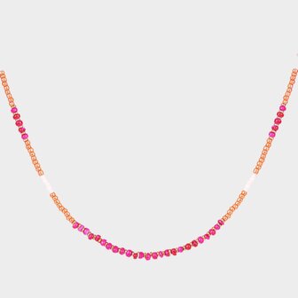 Ketting kraal fuchsia